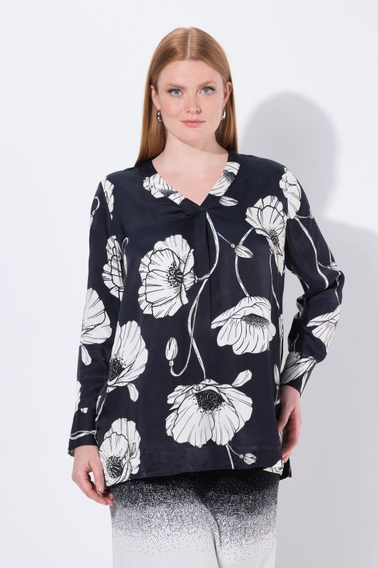Блуза с ботанически принт