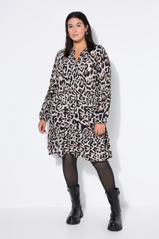 Рокля с леопардов принт къса