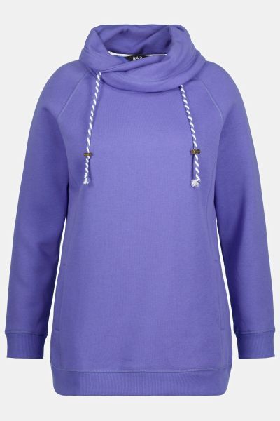 Drawstring Collar Sweatshirt