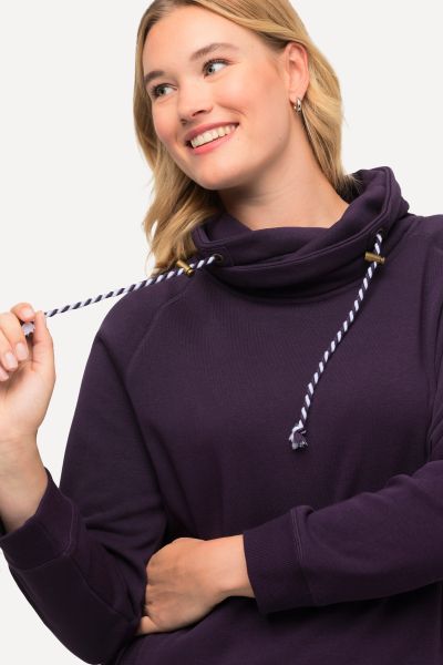 Drawstring Collar Sweatshirt