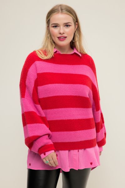 Oversized Chunky Striped Sweater