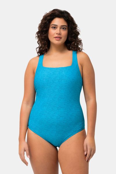 Wave Textured Cupless Swimsuit