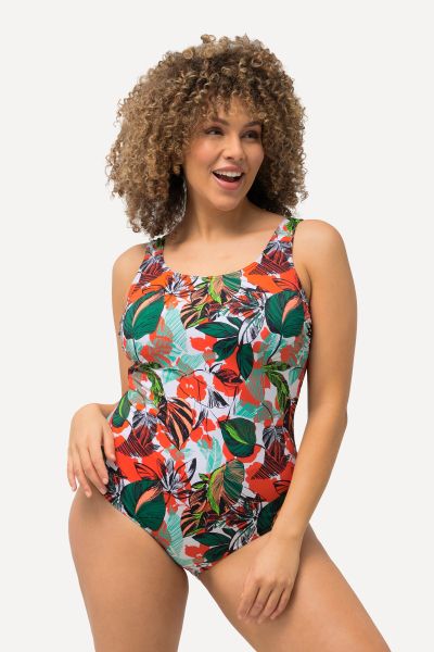 Summer Leaves One Piece Cupless Swimsuit