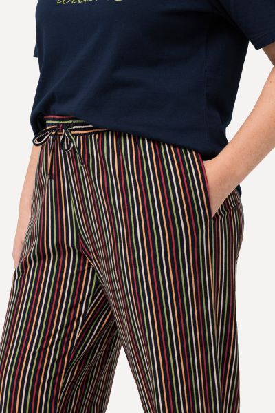 Eco Cotton Cropped Striped Pajama Pants