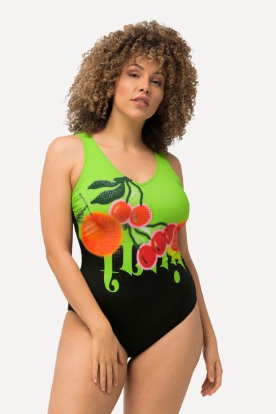 Fruit Motif One Piece Cupless Swimsuit