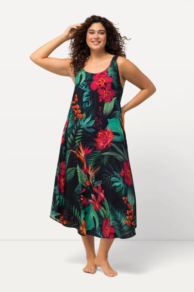 Jungle Print Sleeveless A-Line Dress