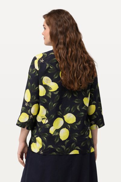 Блуза с принт на лимони