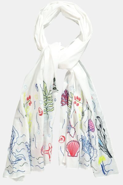 Under The Sea Embroidered Scarf