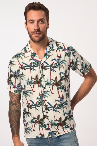 Риза с принт на палми