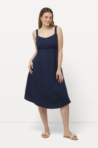 Muslin Sleeveless Midi Dress