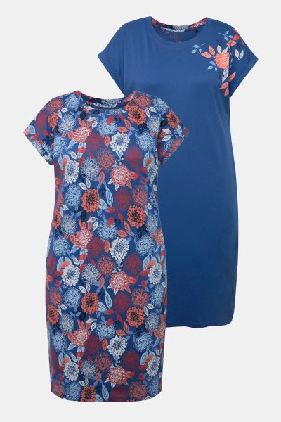 2 Pack Floral Sleep Tees