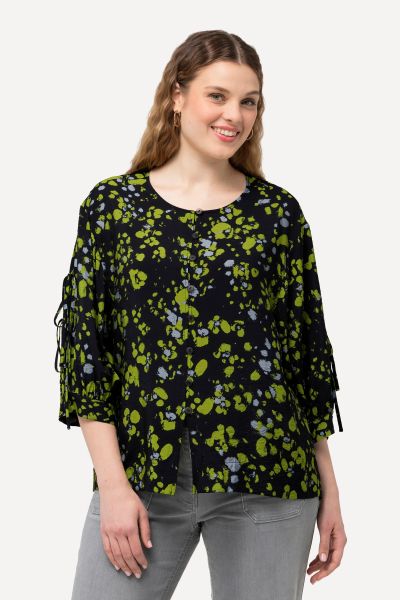 Splatter Print 3/4 Blouse