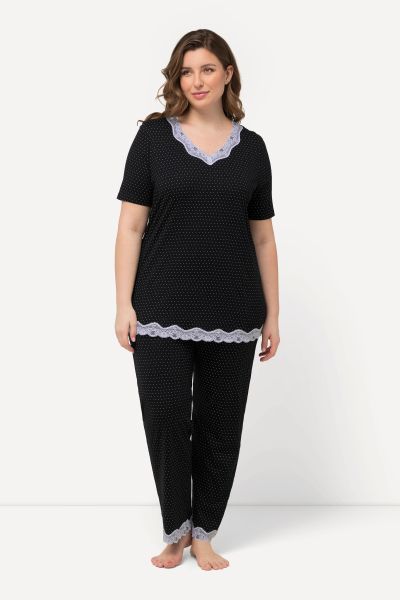 Polka Dot Short Sleeve Pajama Set