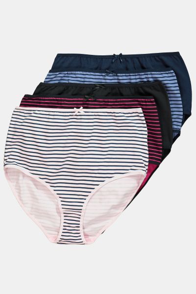 5 Pack Maxi Briefs- Stripes