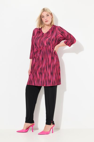 Matte Jersey Empire V-Neck Swing Tunic