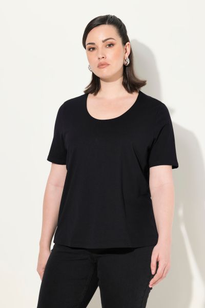 Modal Blend Short Sleeve Scoop Neck Tee