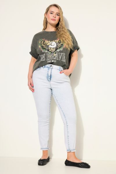 High Waisted Bleached Skinny Jeans