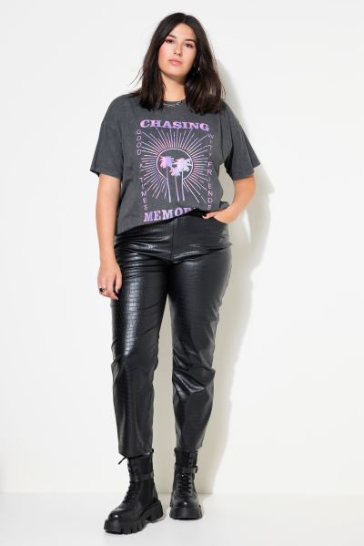 Faux Crocodile Leather Pants