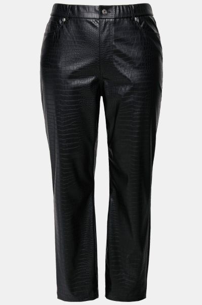 Faux Crocodile Leather Pants