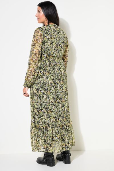 Millefleur Print Maxi Dress