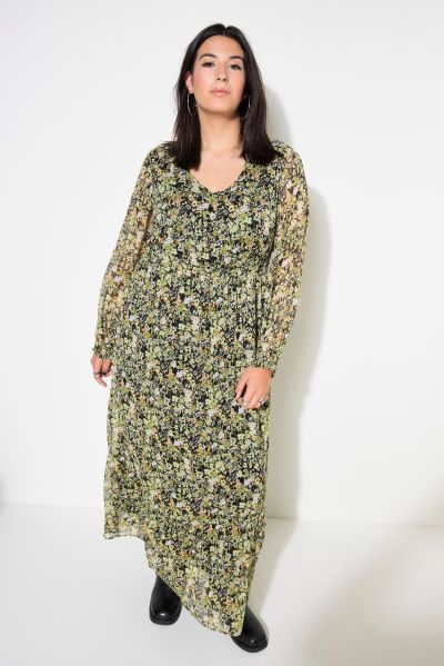 Millefleur Print Maxi Dress