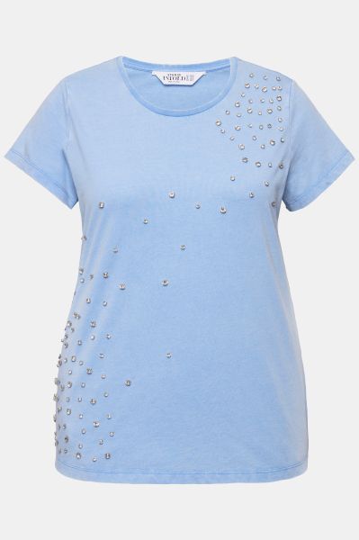 Rhinestone Cap Sleeve Tee