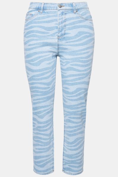 Zebra Print Mom Jeans