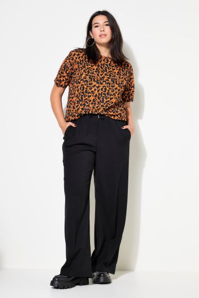 Wide Leg Elastic Waist Pants