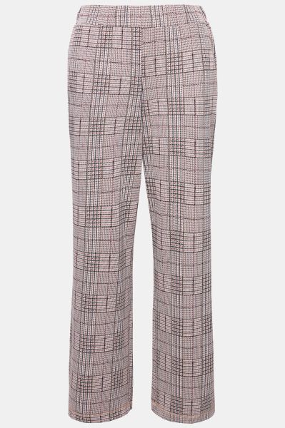 Plaid Elastic Waist Pants