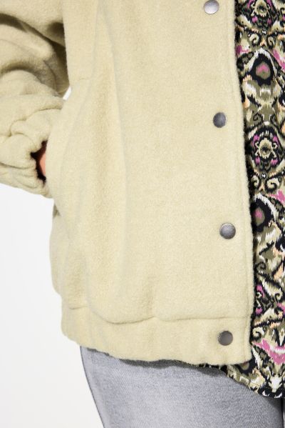 Wool Look College Collar Jacket