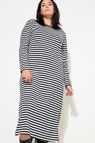 Striped Long Sleeve Jersey Dress