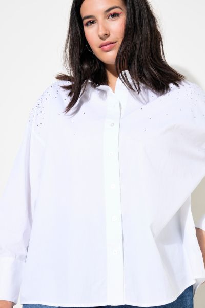 Rhinestone Button Down Blouse