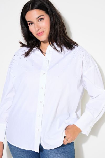 Rhinestone Button Down Blouse