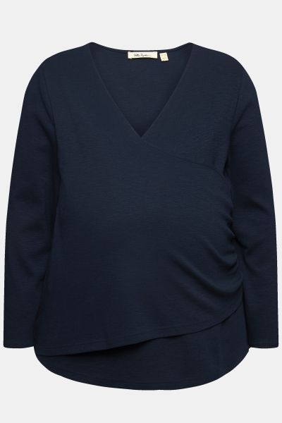 Wrap Maternity/Nursing Long Sleeve Tee