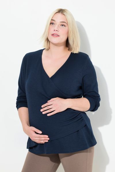 Wrap Maternity/Nursing Long Sleeve Tee