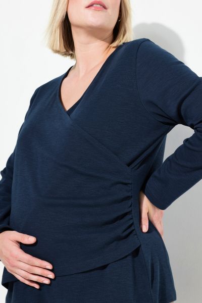 Wrap Maternity/Nursing Long Sleeve Tee