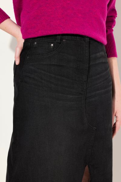 Raw Hem Denim Skirt