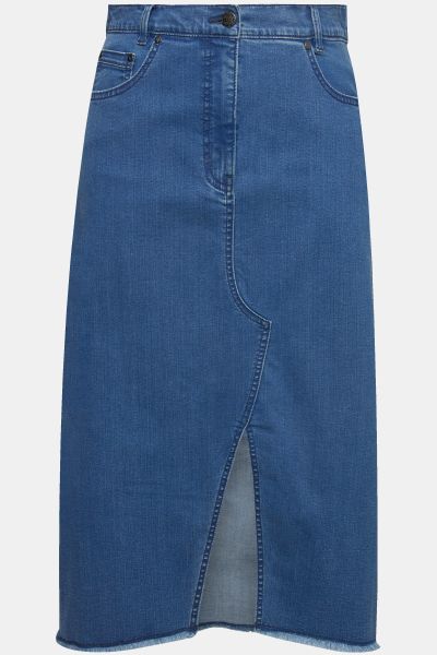 Raw Hem Denim Skirt