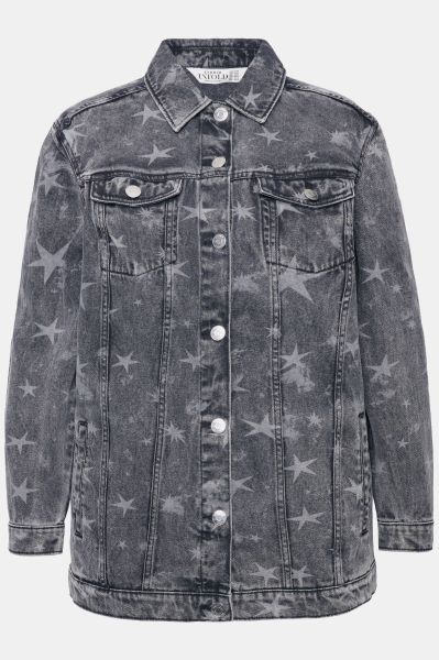 Star Print Denim Jacket