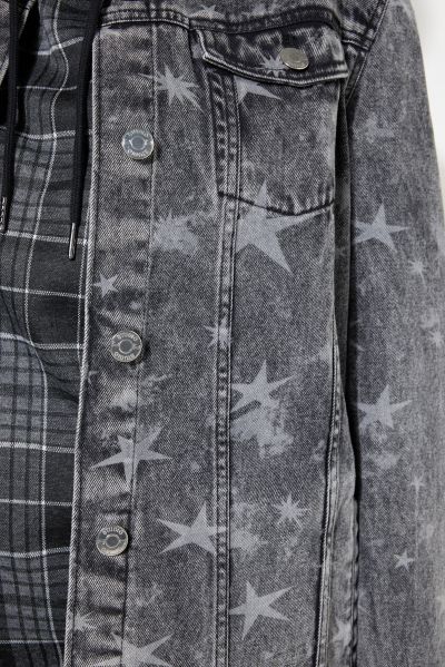 Star Print Denim Jacket