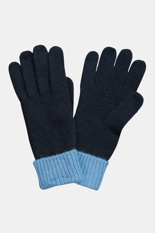 Knit Two-Tone Gloves