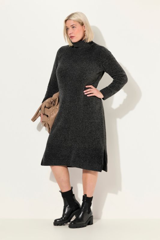 Chenille Long Sleeve Turtleneck Dress