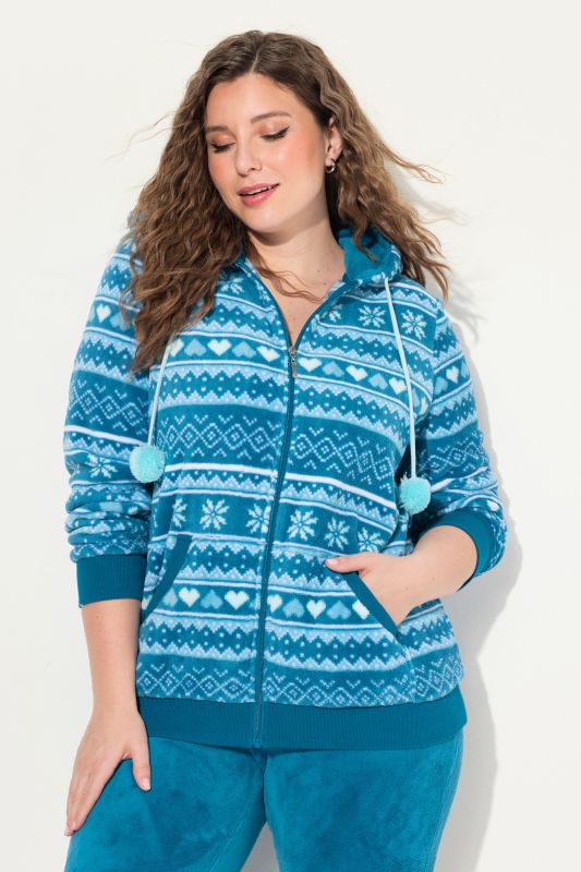 Plush Alpine Striped Loungewear Hoodie