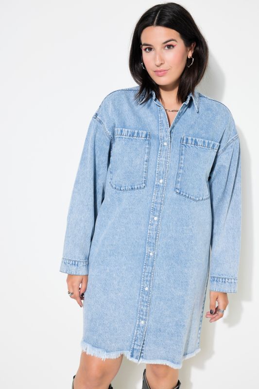 Raw Hem Denim Dress