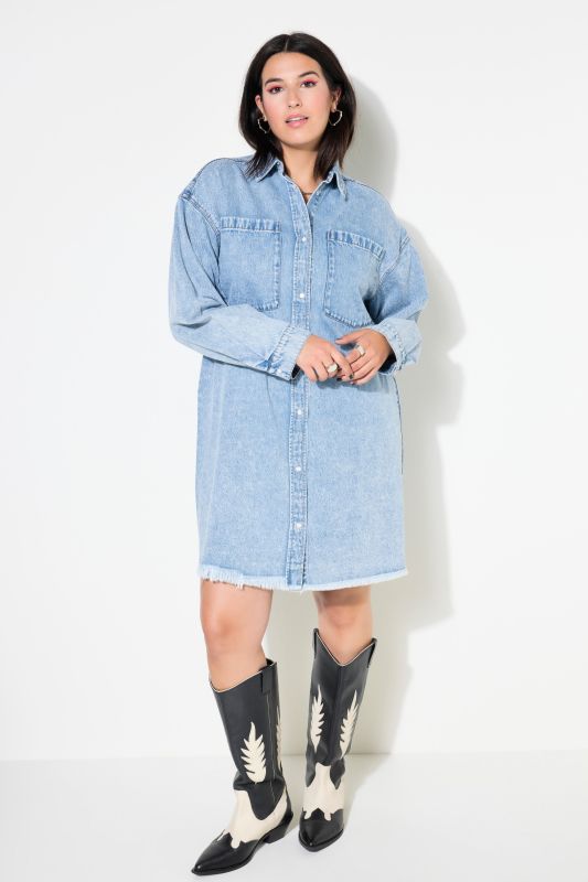 Raw Hem Denim Dress