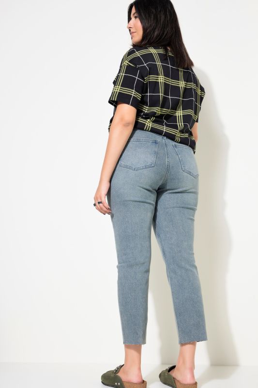 Cut Hem Mom Jeans