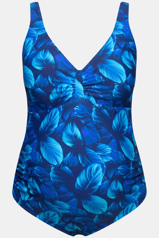 Bellieva Leaf Print One Piece Swimsuit