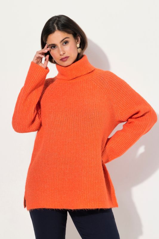 Ribbed Knit Turtleneck Sweater