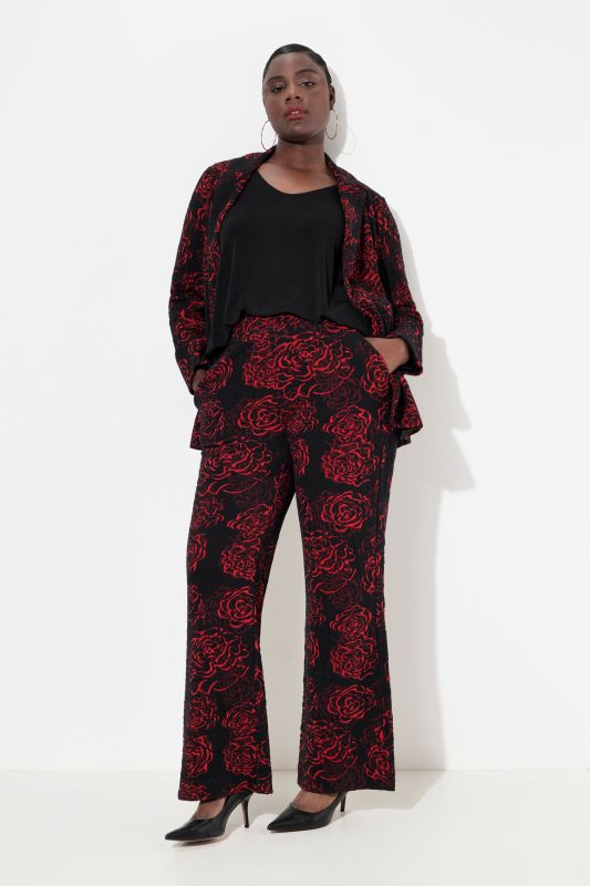 Floral Jacquard Jersey Pants