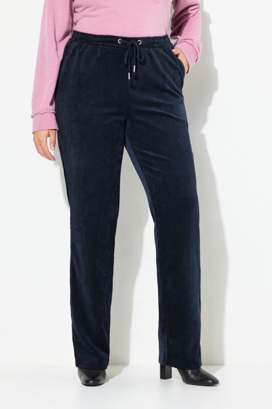 Corduroy Elastic Waist Pants